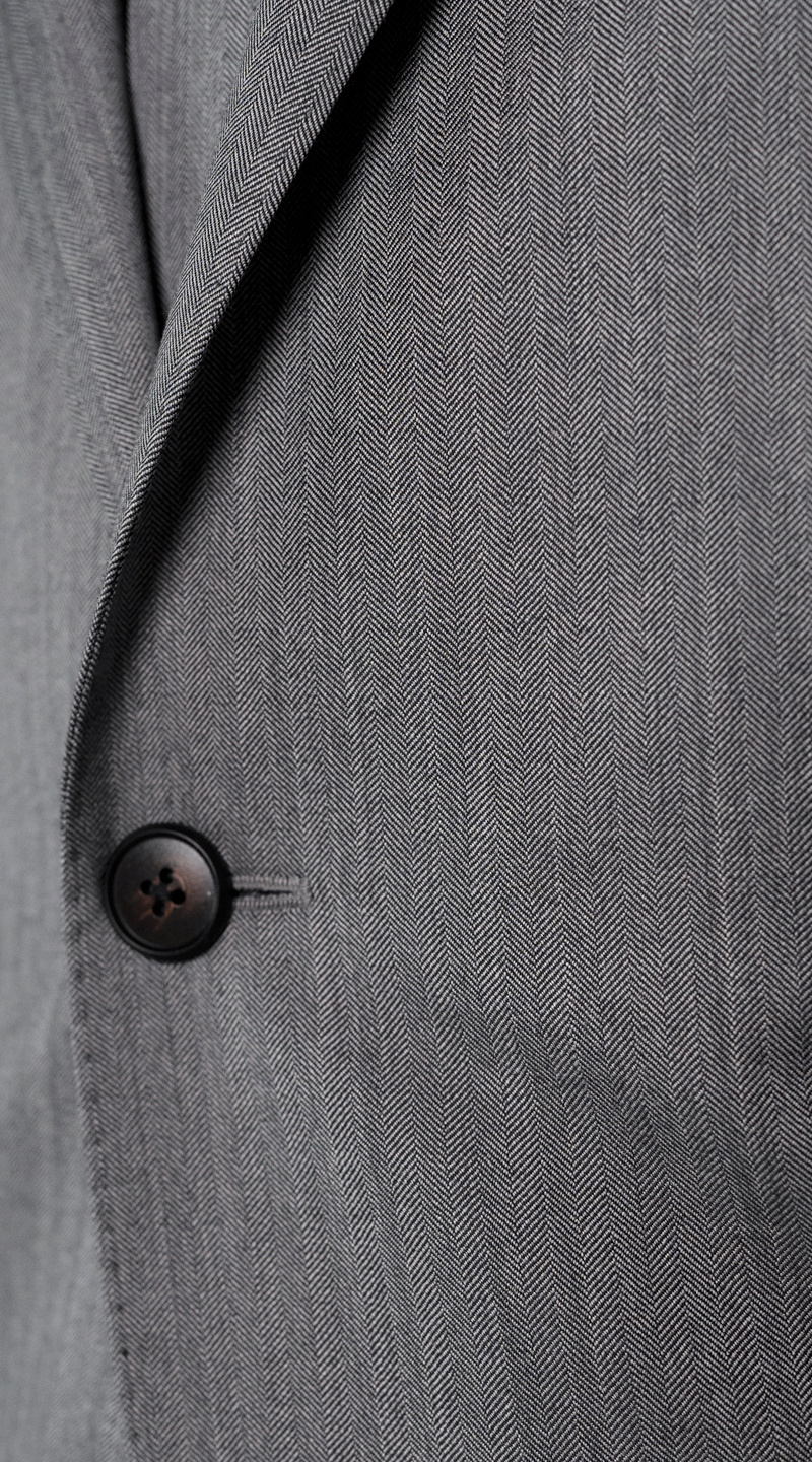 Complet Trois Pièces Veste Argentée Chevron