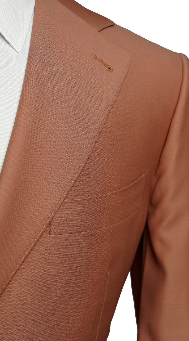 Coral Orange Linen Suit