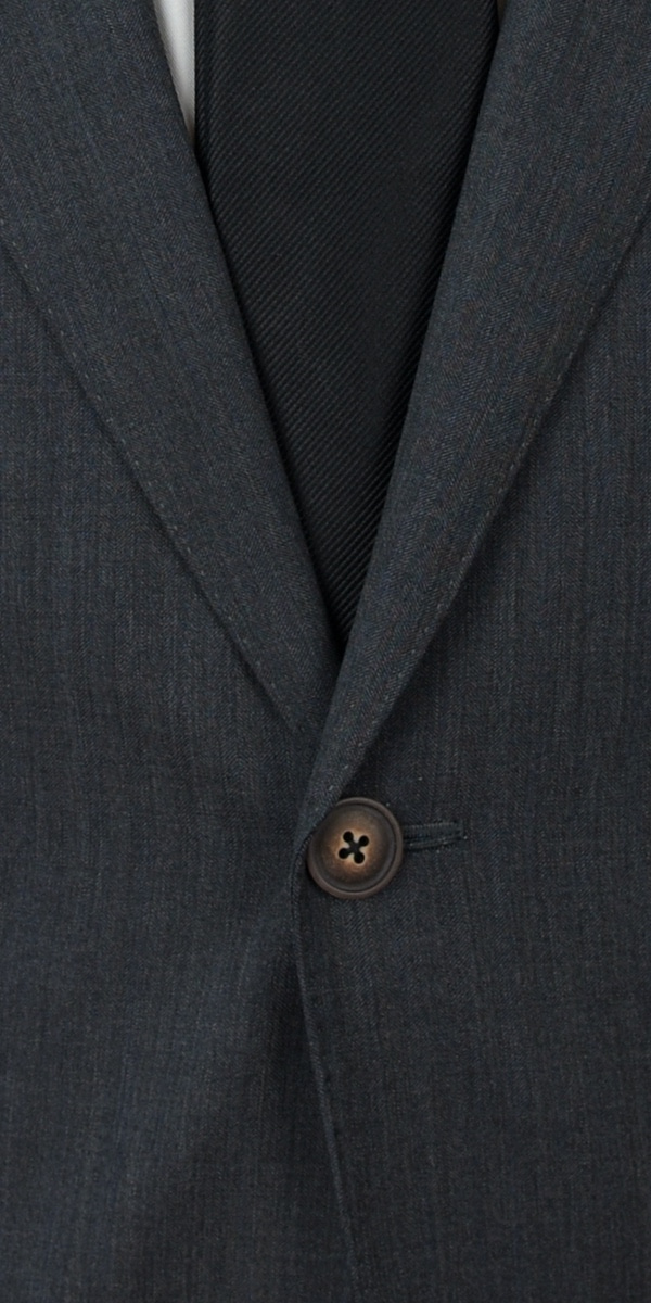 Charcoal Herringbone Wool Suit