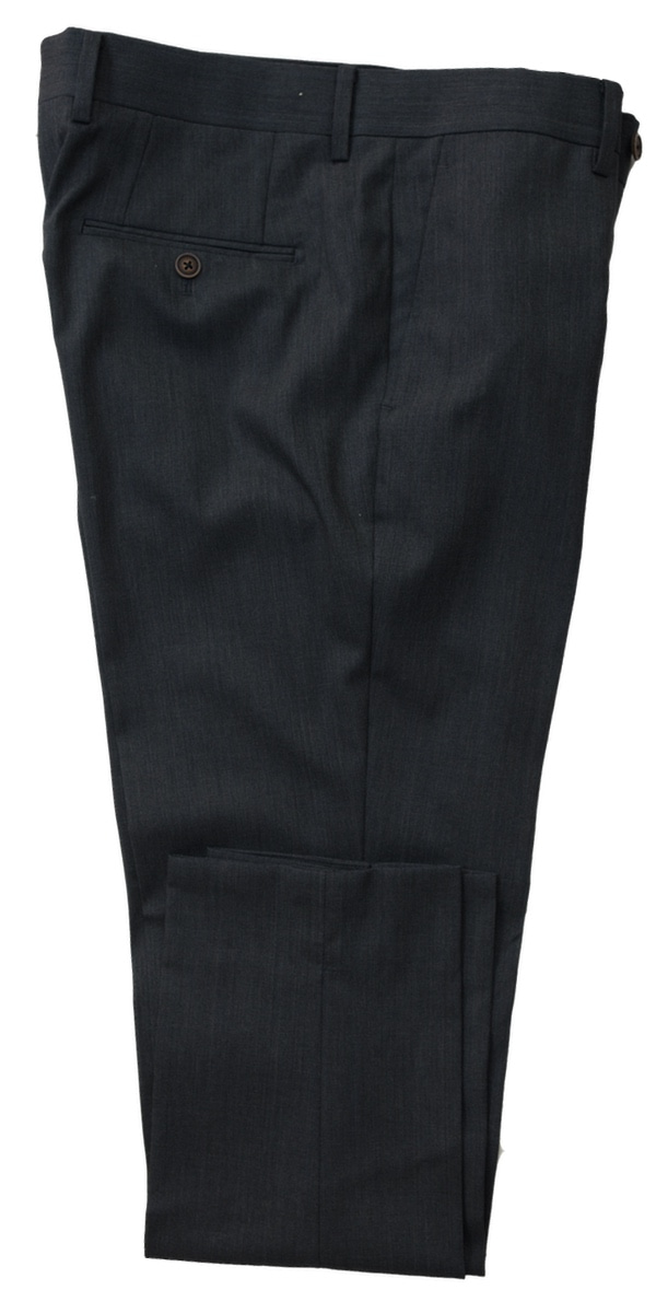 Charcoal Herringbone Wool Suit