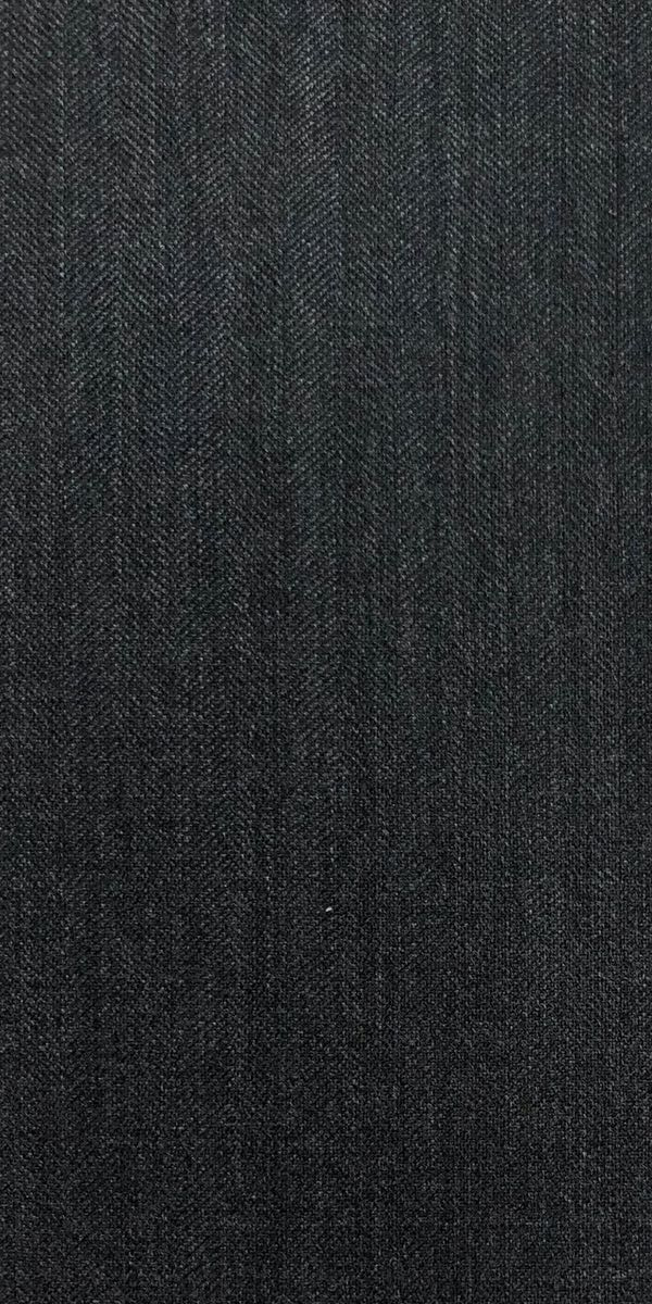Charcoal Herringbone Wool Suit