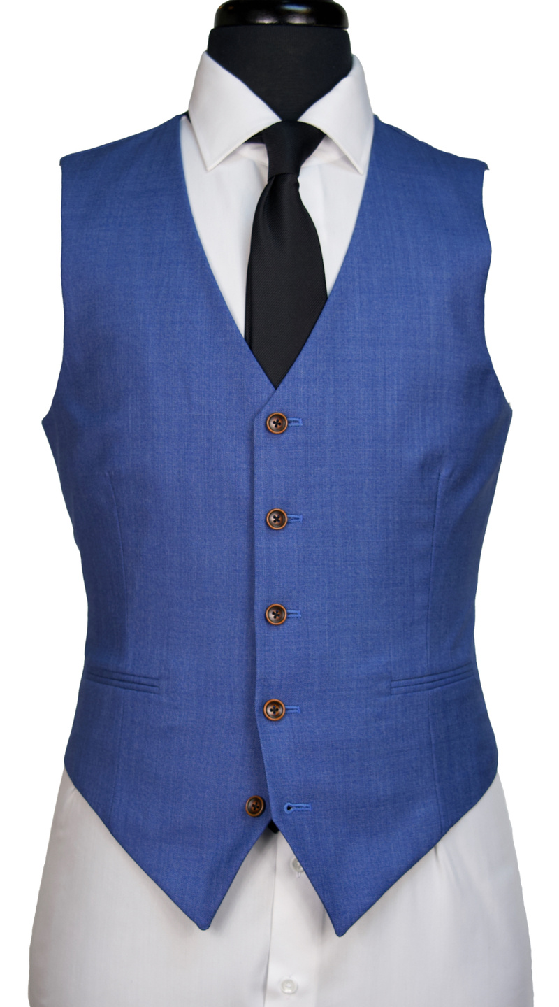 Complet bleu birdseye en laine