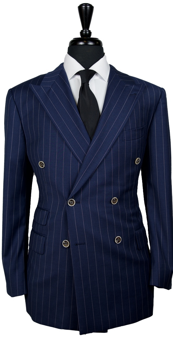 Oxford Blue Pinstripe Wool Suit