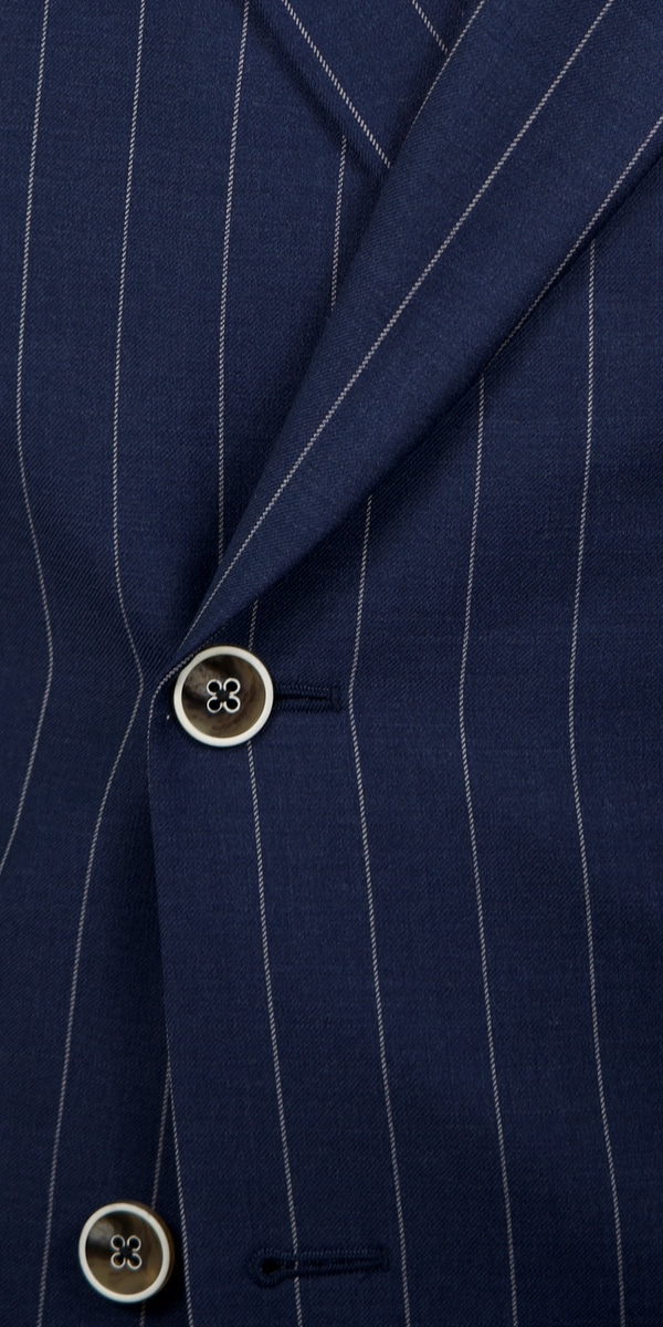 Oxford Blue Pinstripe Wool Suit