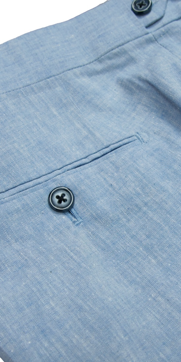 Complet Lin-Coton Bleu Bébé