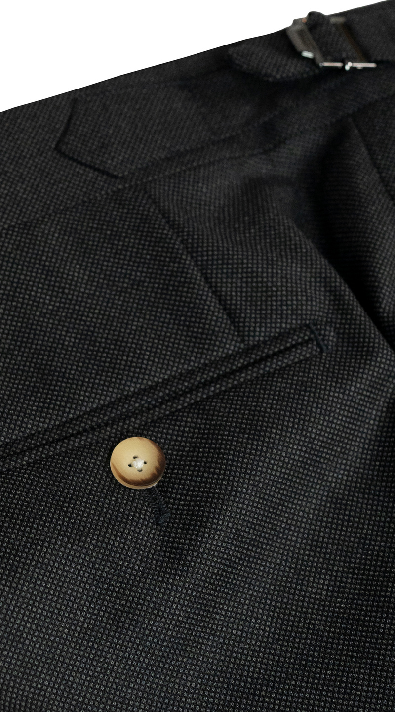 Complet Croisé Birdseye Charcoal