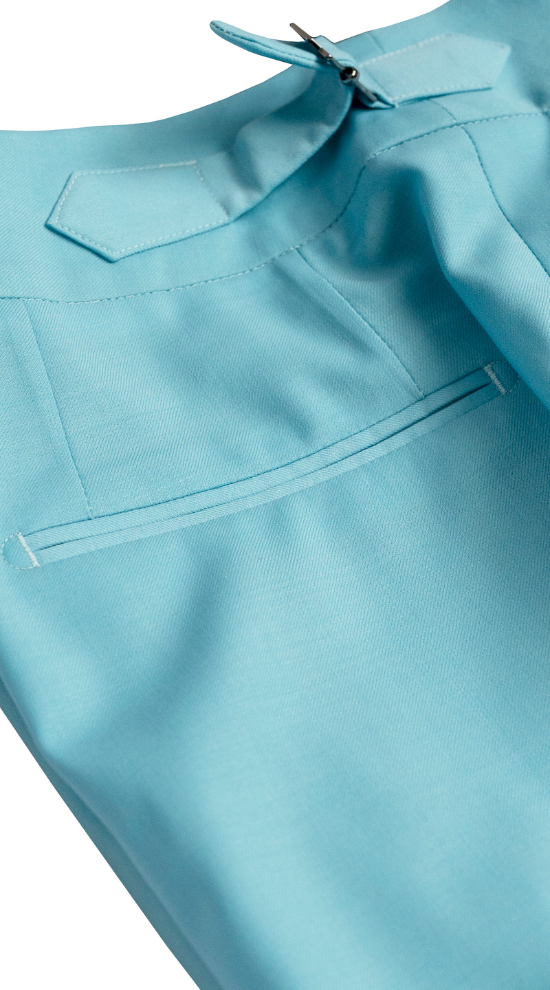 Complet Croisé Bleu Céruléen