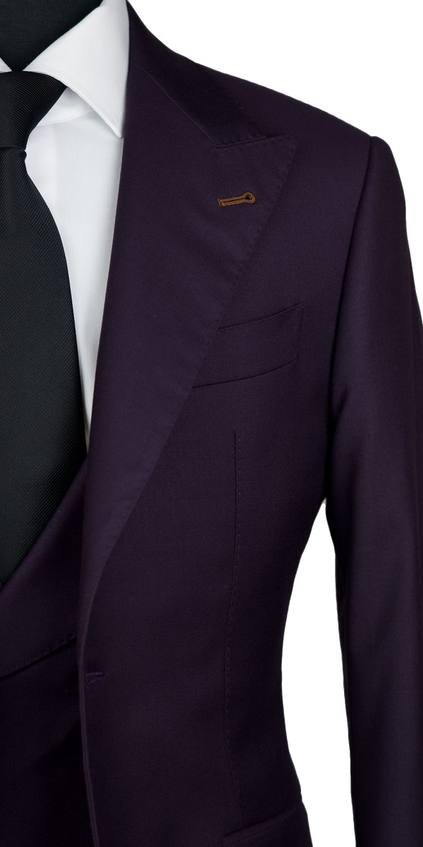 Complet bleu birdseye en laine