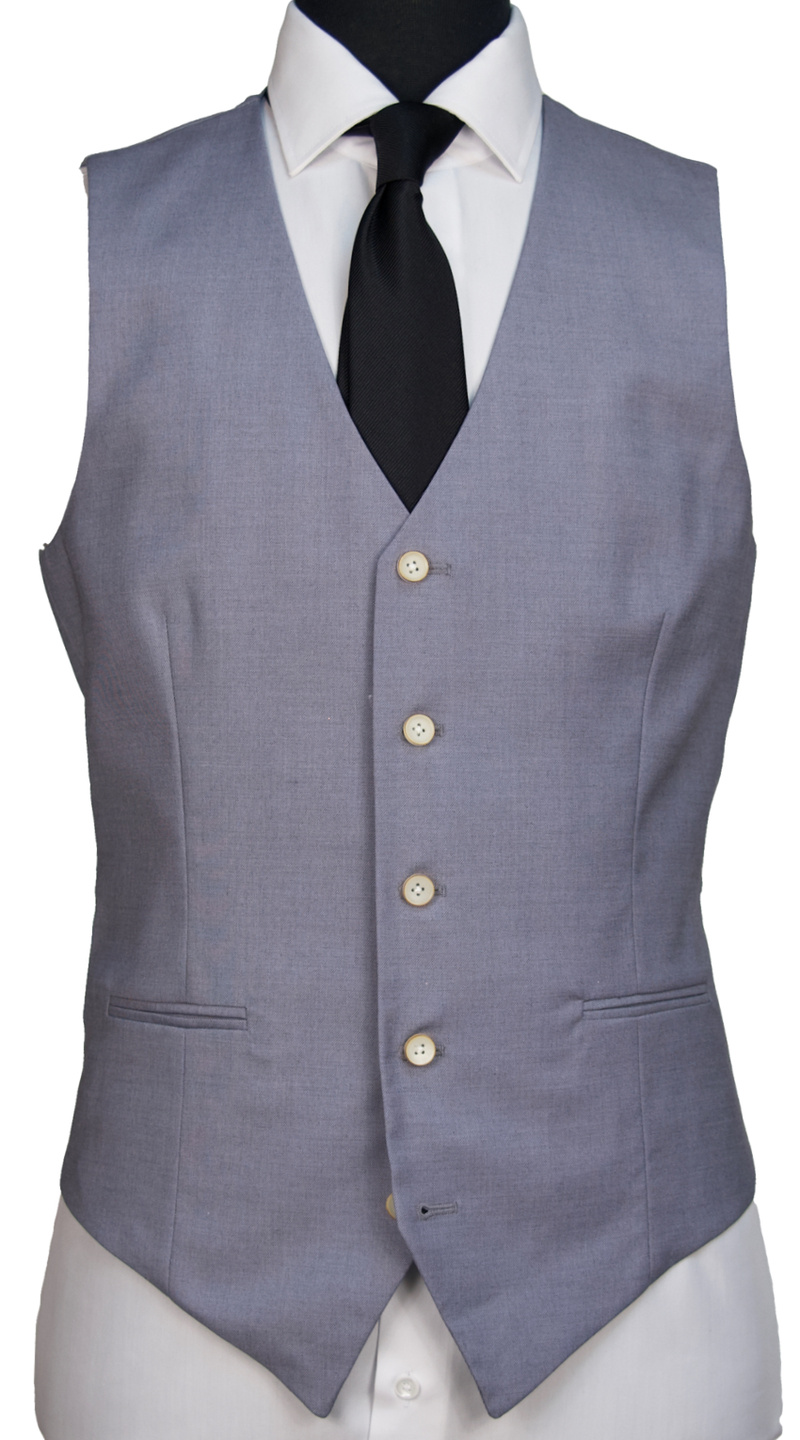 Blue Gray Wool Suit