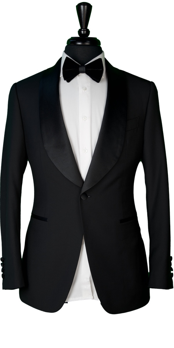 Matte Black Wool Tuxedo