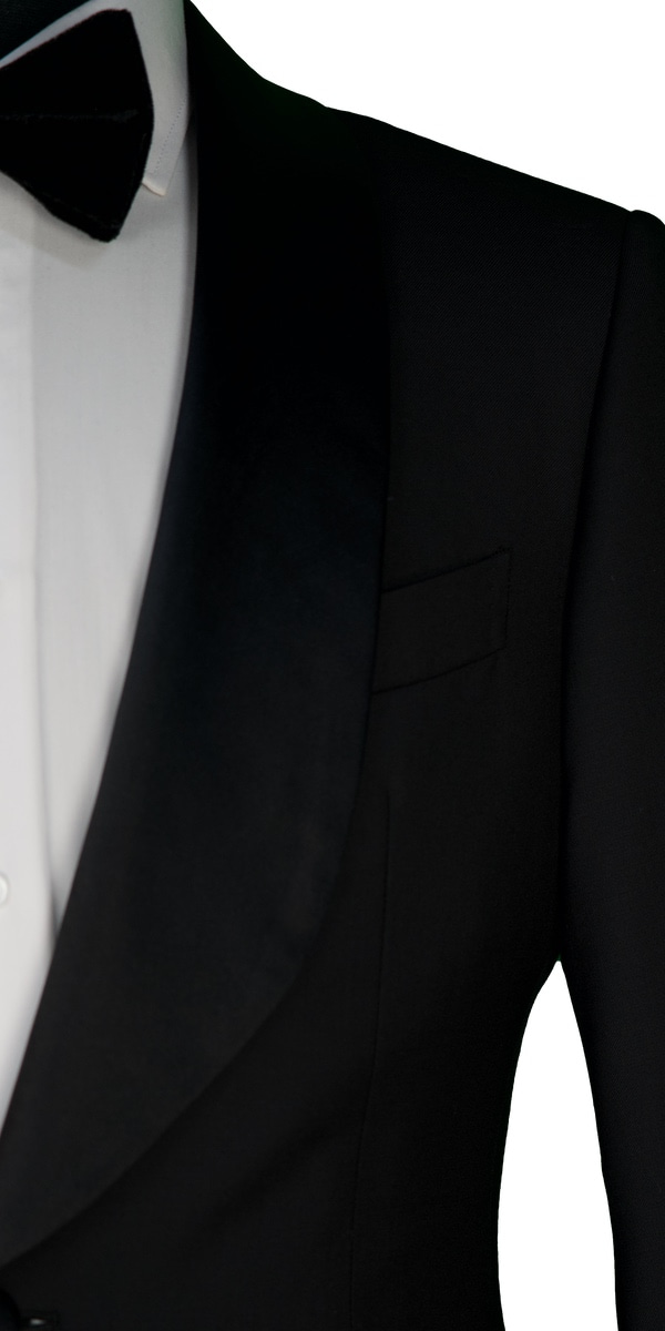 Matte Black Wool Tuxedo