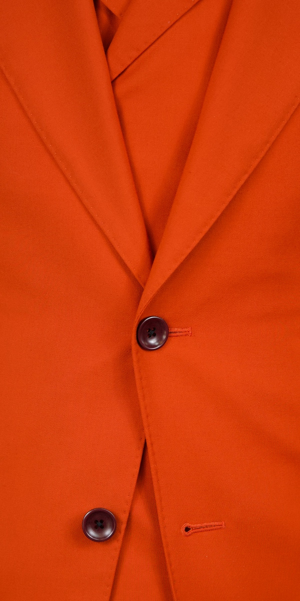 Blaze Orange Wool Suit