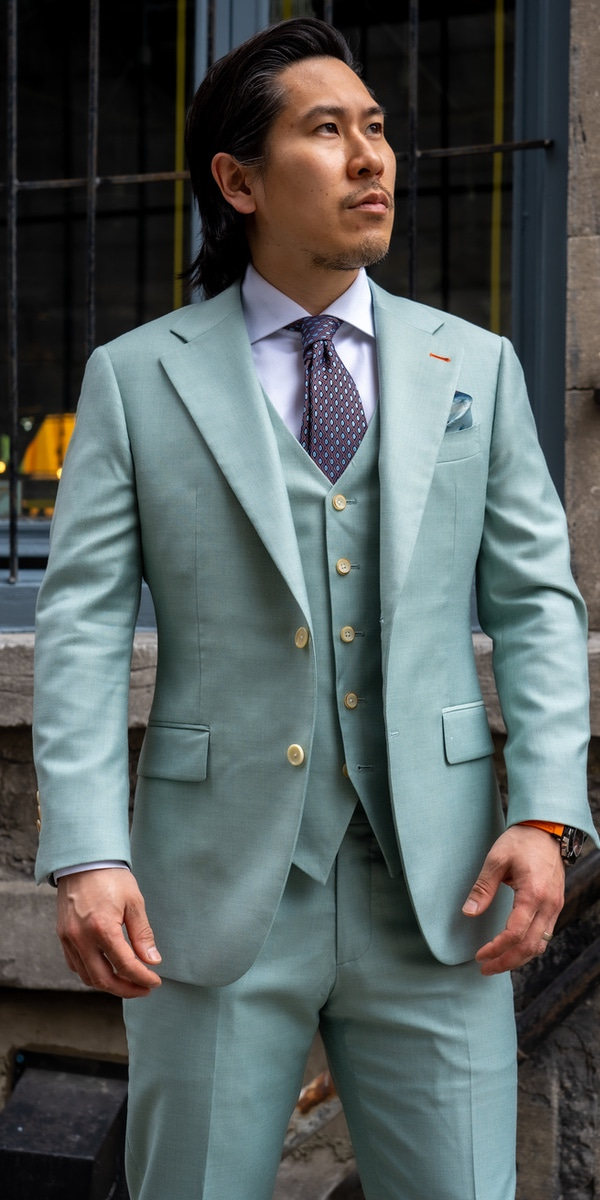 Teal Wool Suit