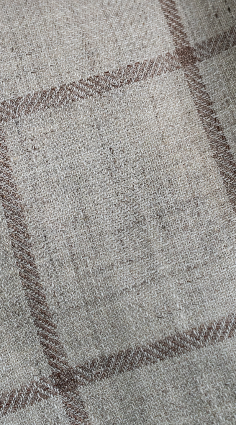 Complet Laine Carreaux Sable