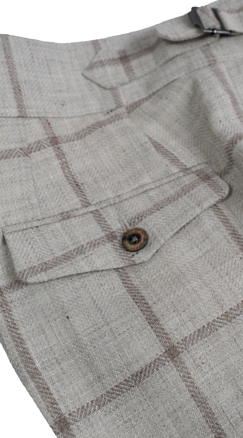 Complet Laine Carreaux Sable