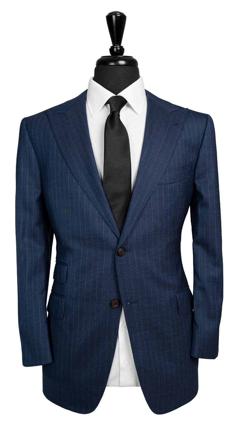 Ocean Blue Pinstripe Suit