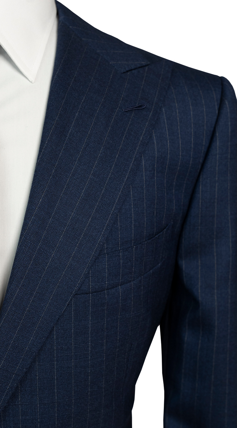 Ocean Blue Pinstripe Suit