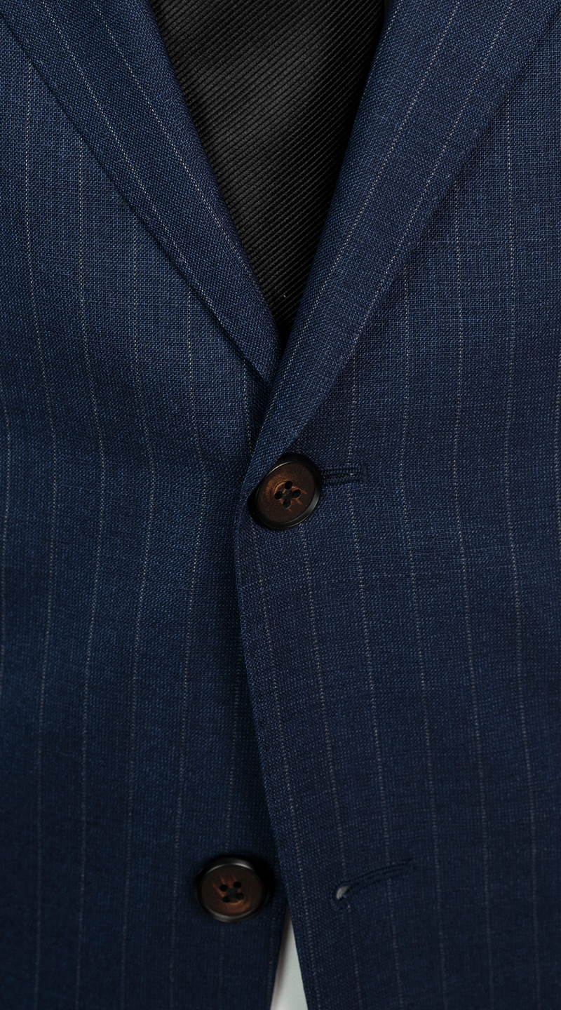 Ocean Blue Pinstripe Suit