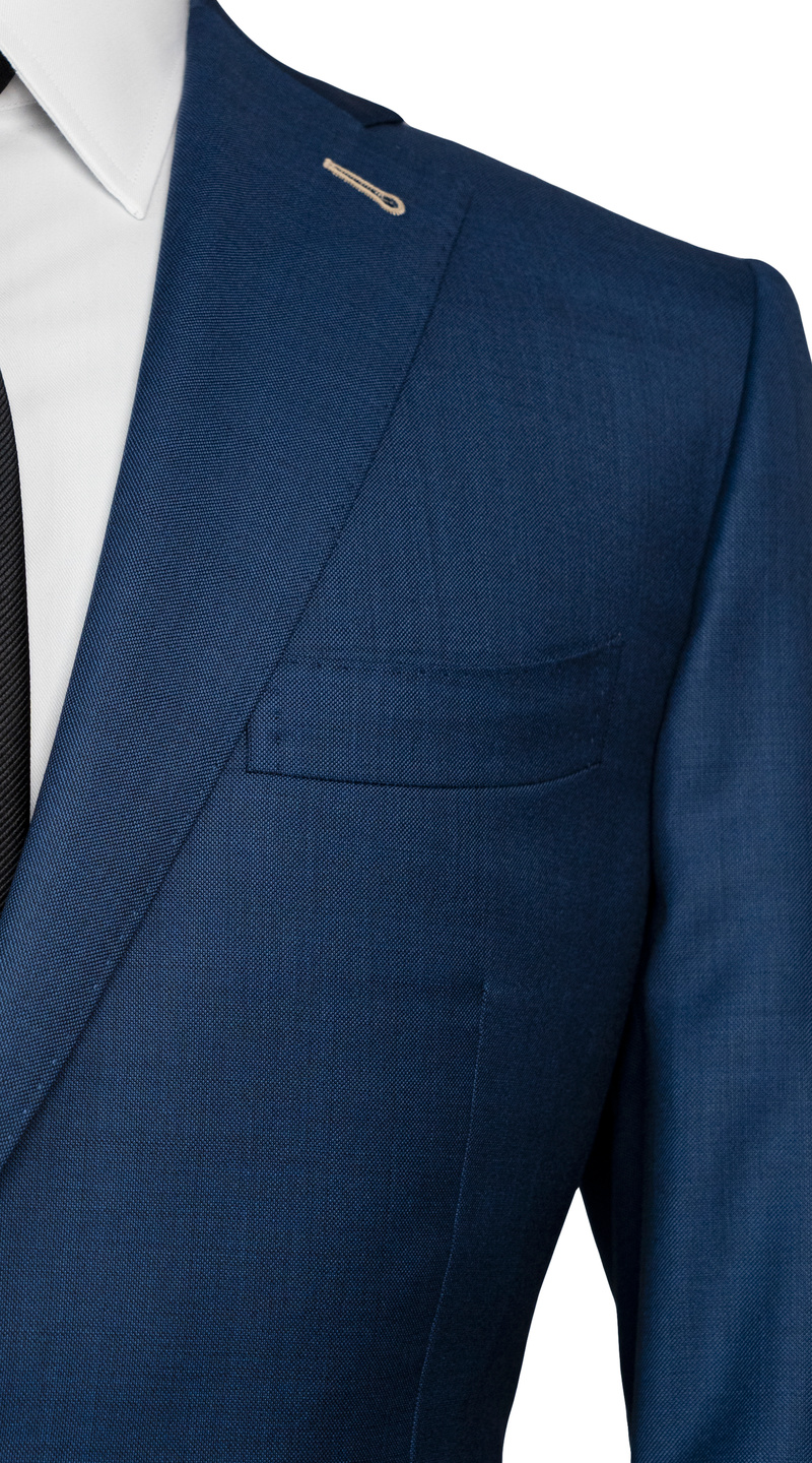 Complet Laine Birdseye Cobalt