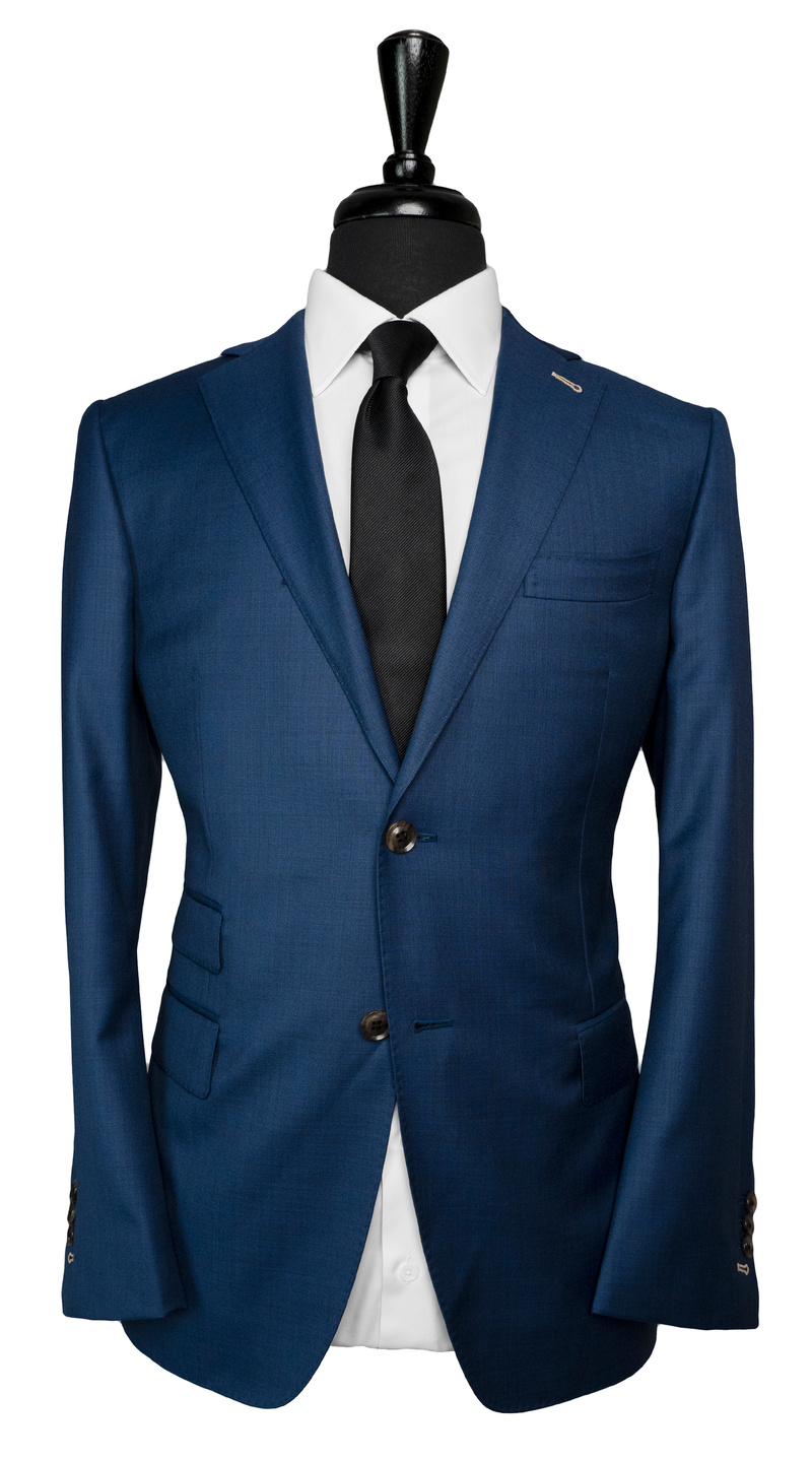 Complet Laine Birdseye Cobalt