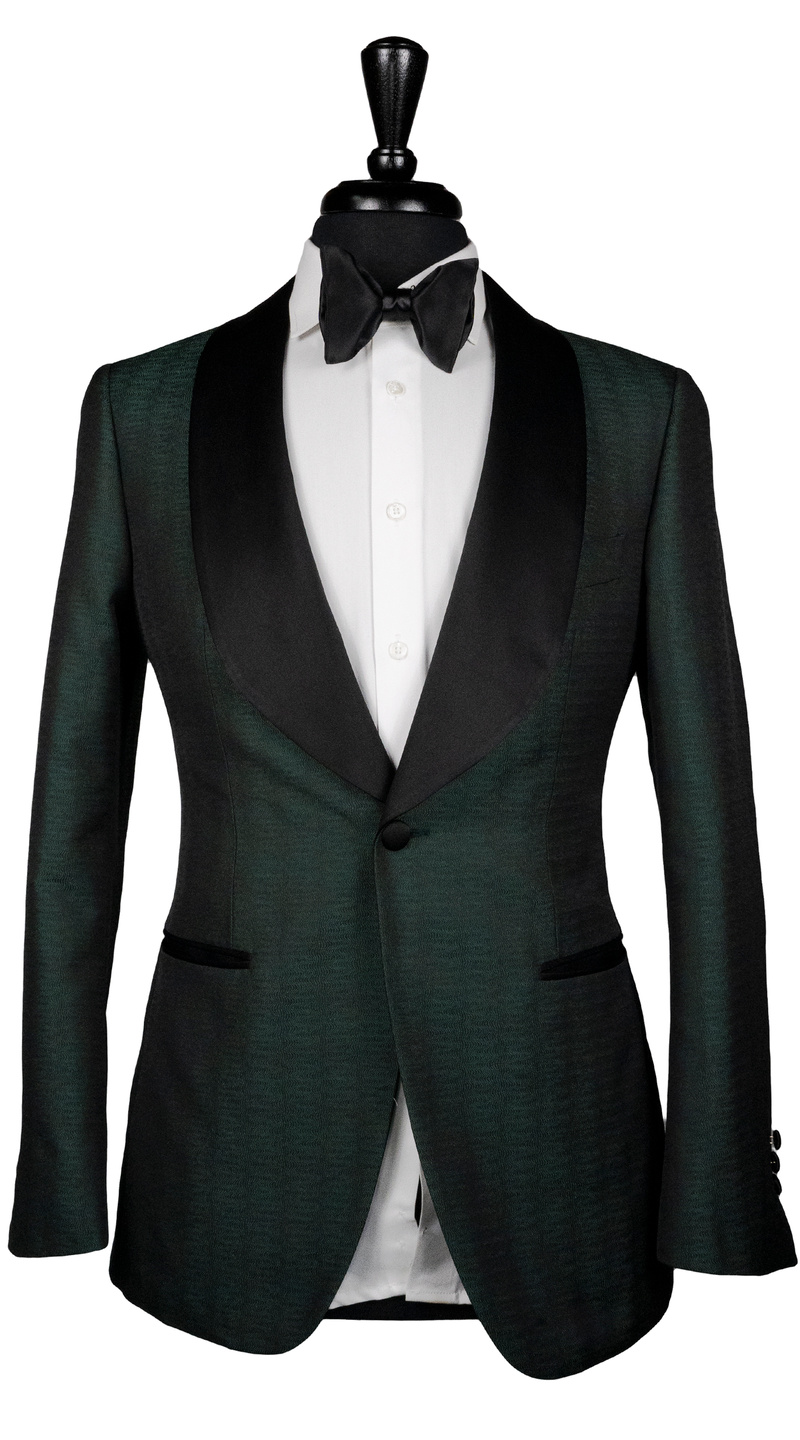 Complet Jacquard Vague Emeraude