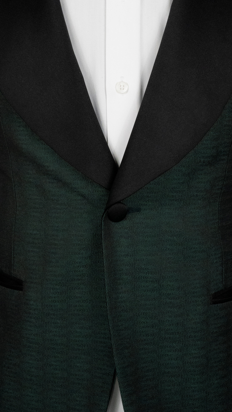 Complet Jacquard Vague Emeraude