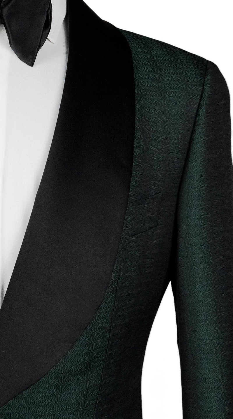 Complet Jacquard Vague Emeraude