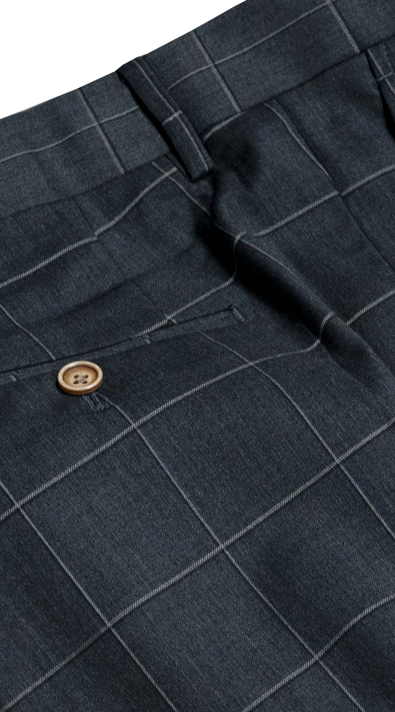 CharBlue Canvas Windowpane Suit