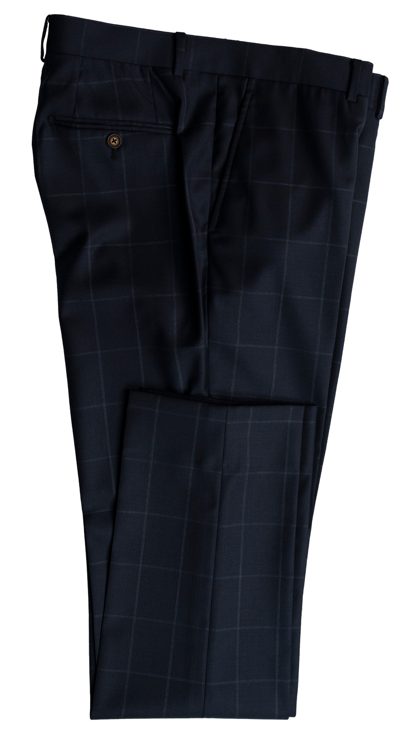 Naval Blue Check Suit