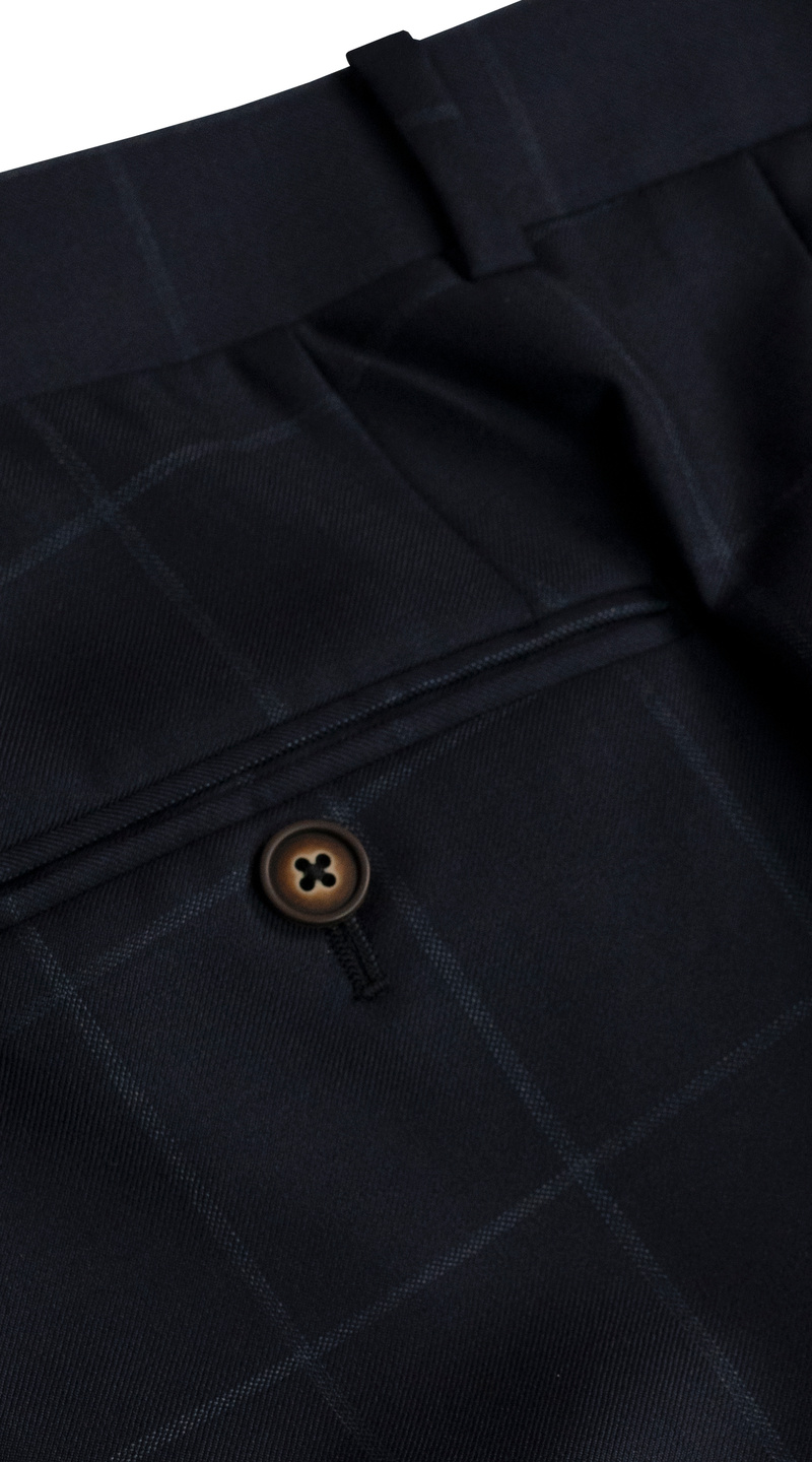 Naval Blue Check Suit