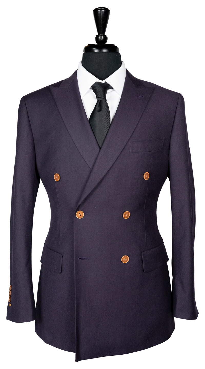 Eggplant Double-Breasted Suit 
