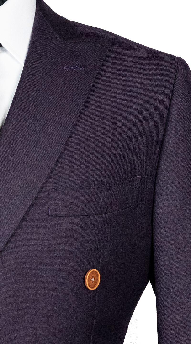 Eggplant Double-Breasted Suit 