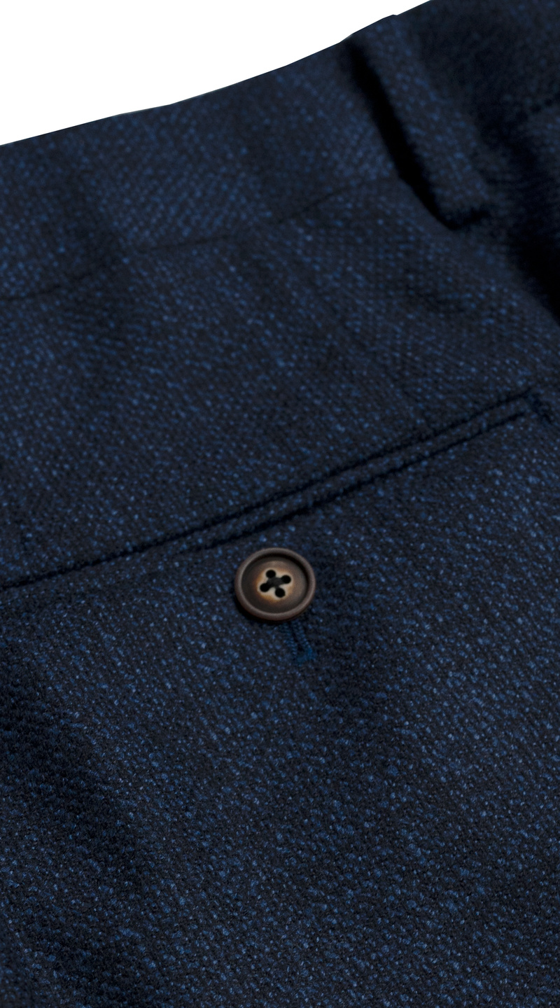 Blue Chambray Wool Suit