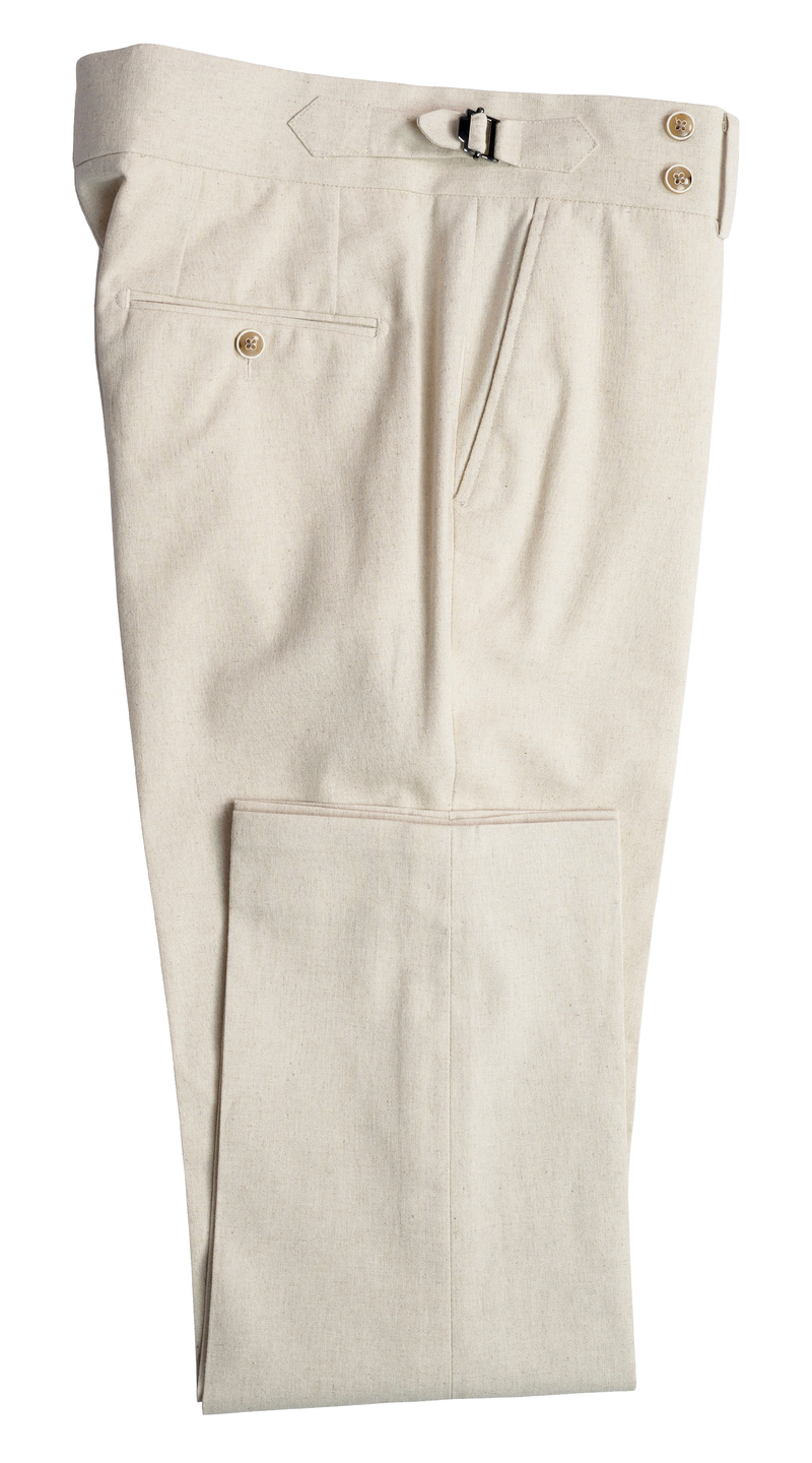 Cream Linen Classic Suit