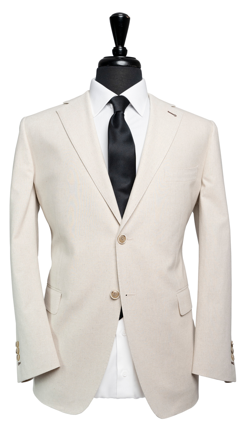 Cream Linen Classic Suit
