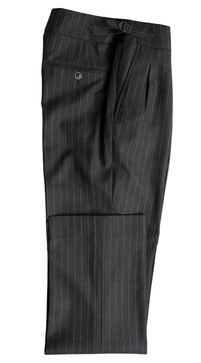 Charcoal Pinstripe Double-Breasted Suit