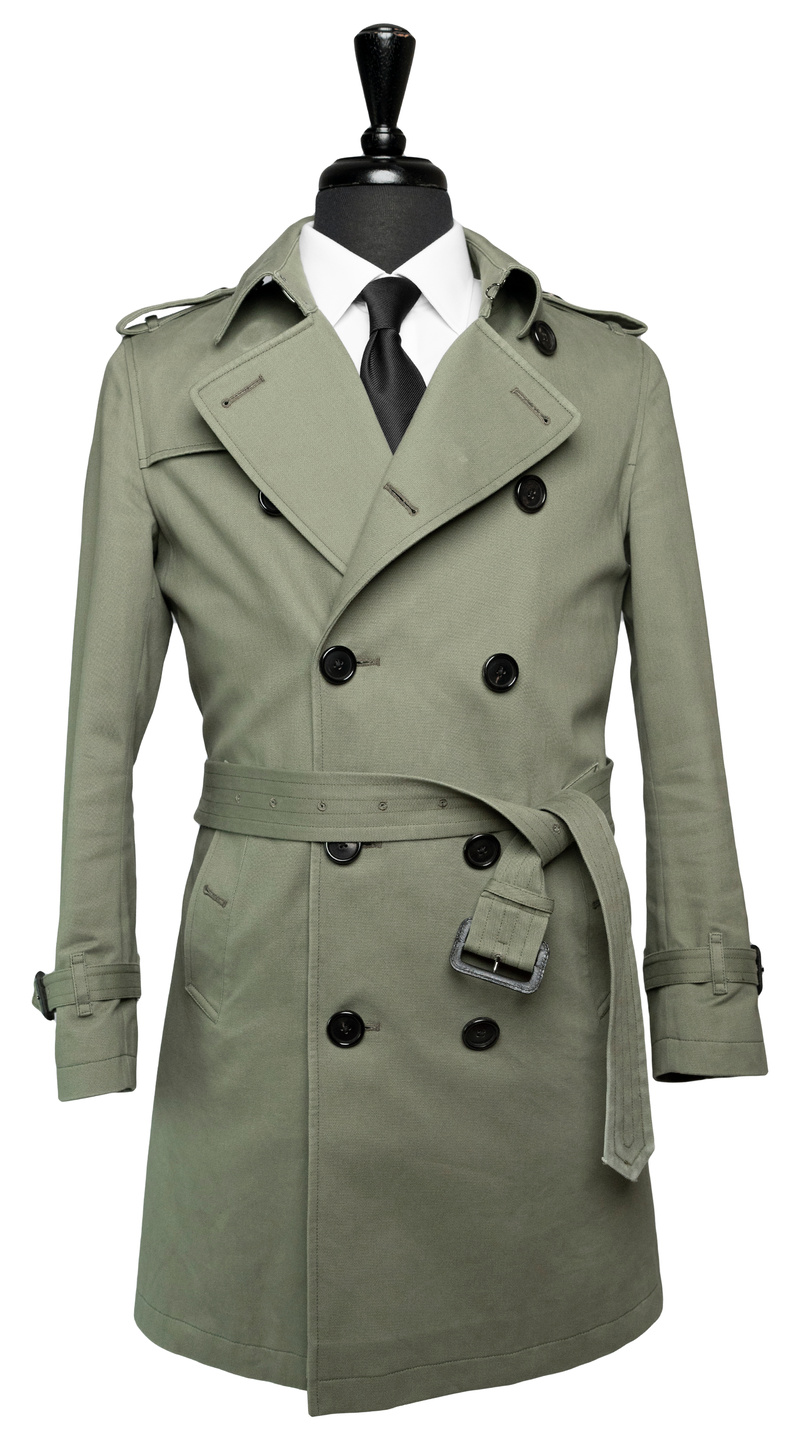 Trench Coat Classique Vert Olive