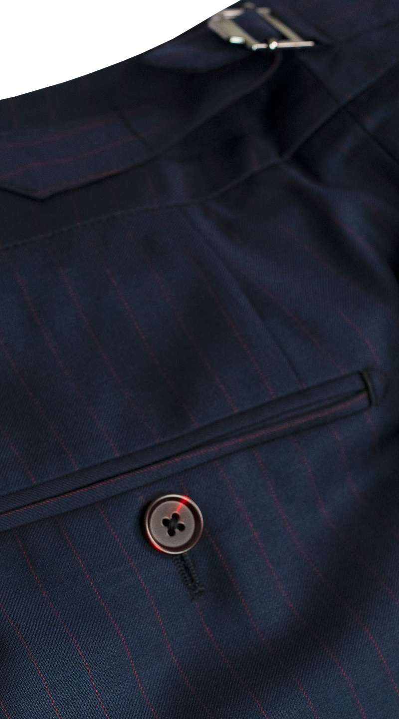 Complete Rayures Argentées Bleu Nuit