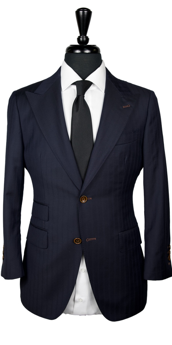 Blue on Blue Stripe Wool Suit