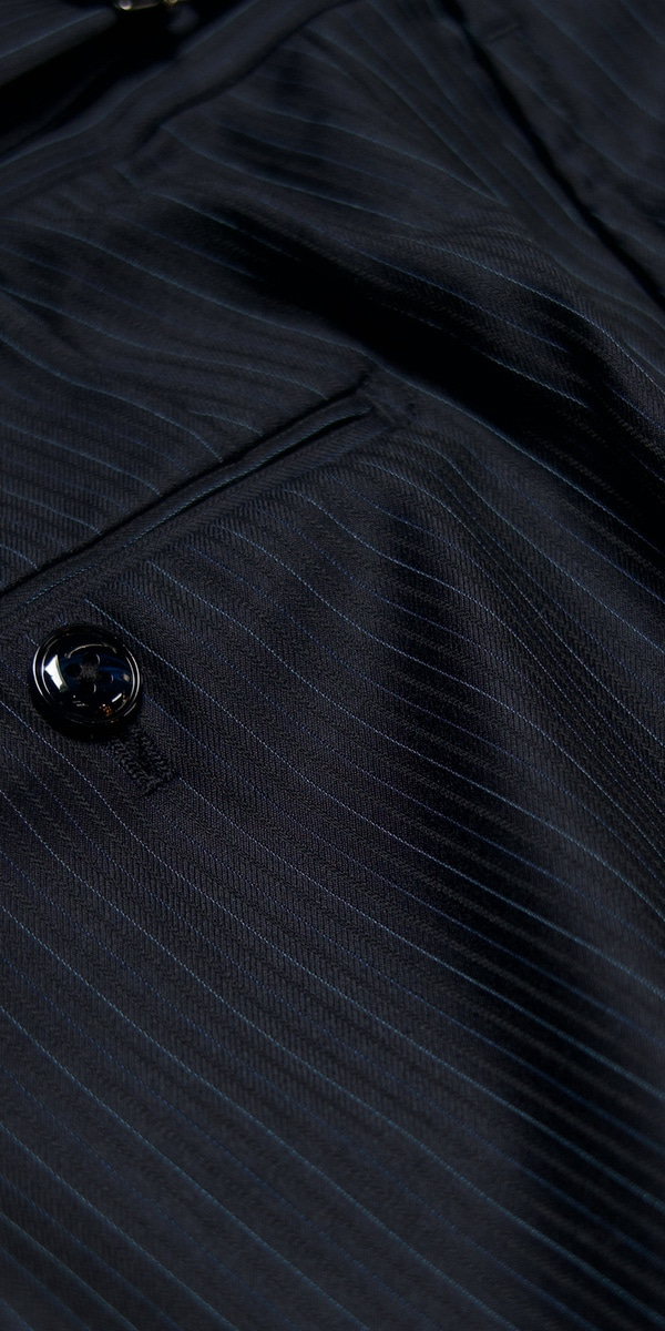 Complet Laine à Rayures Bleu Denim