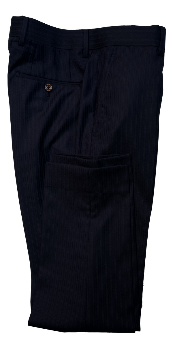 Midnight Blue Subtle Stripe Wool Suit