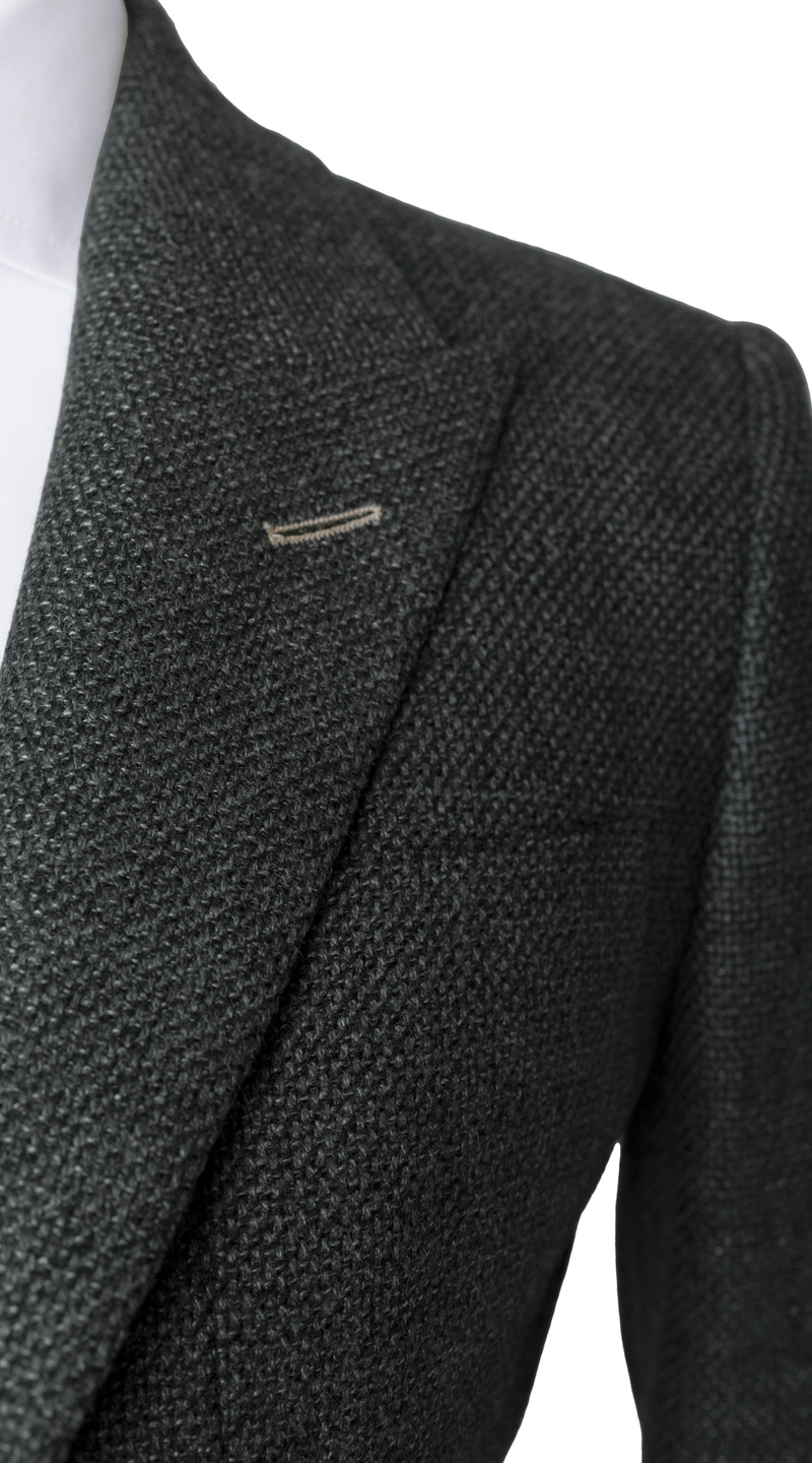 Charcoal Tweed Three‑Piece Suit