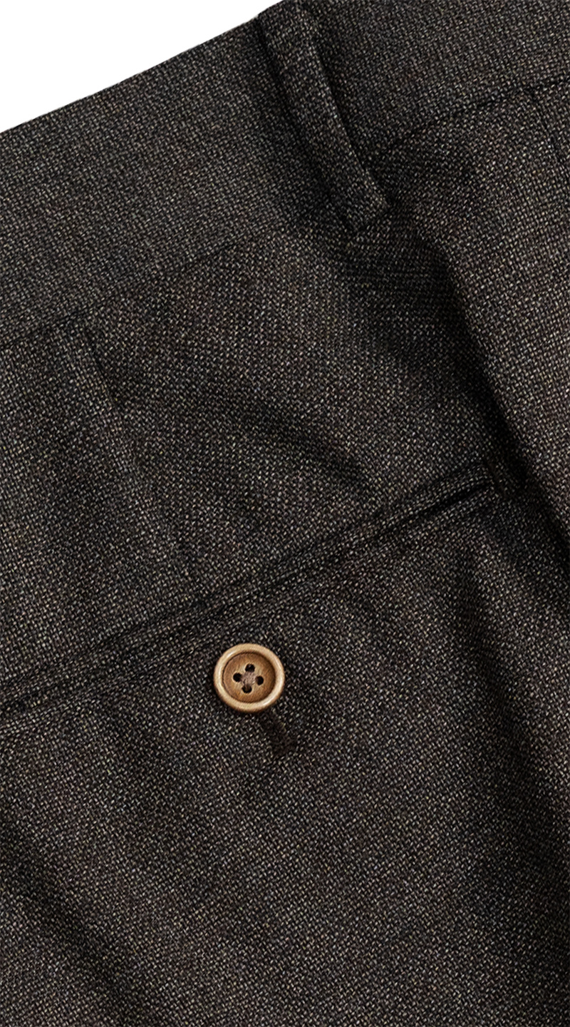Walnut Brown Textured Wool Suit