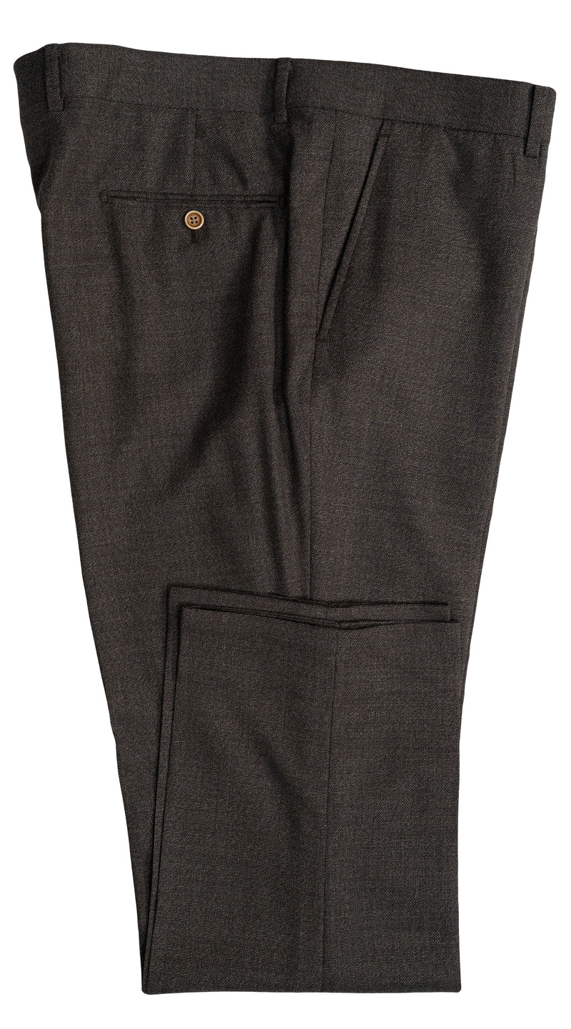 Walnut Brown Textured Wool Suit