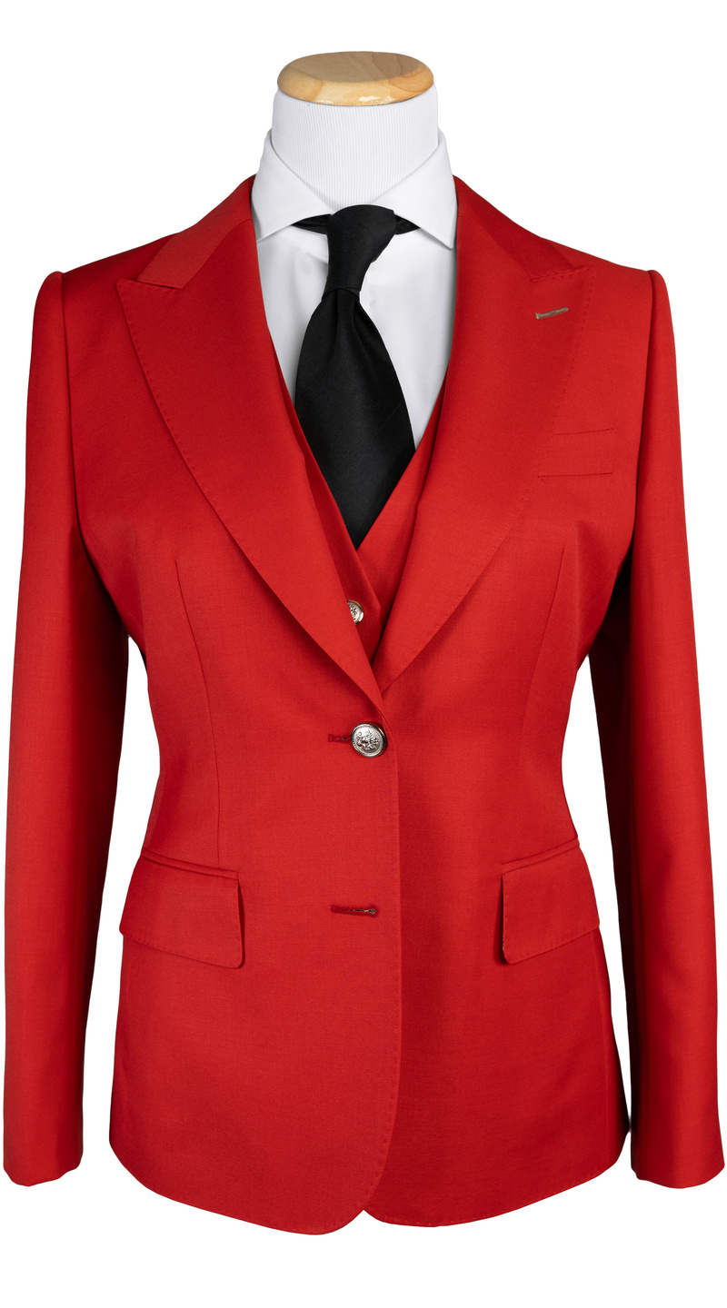 Scarlet Flame Wool Suit
