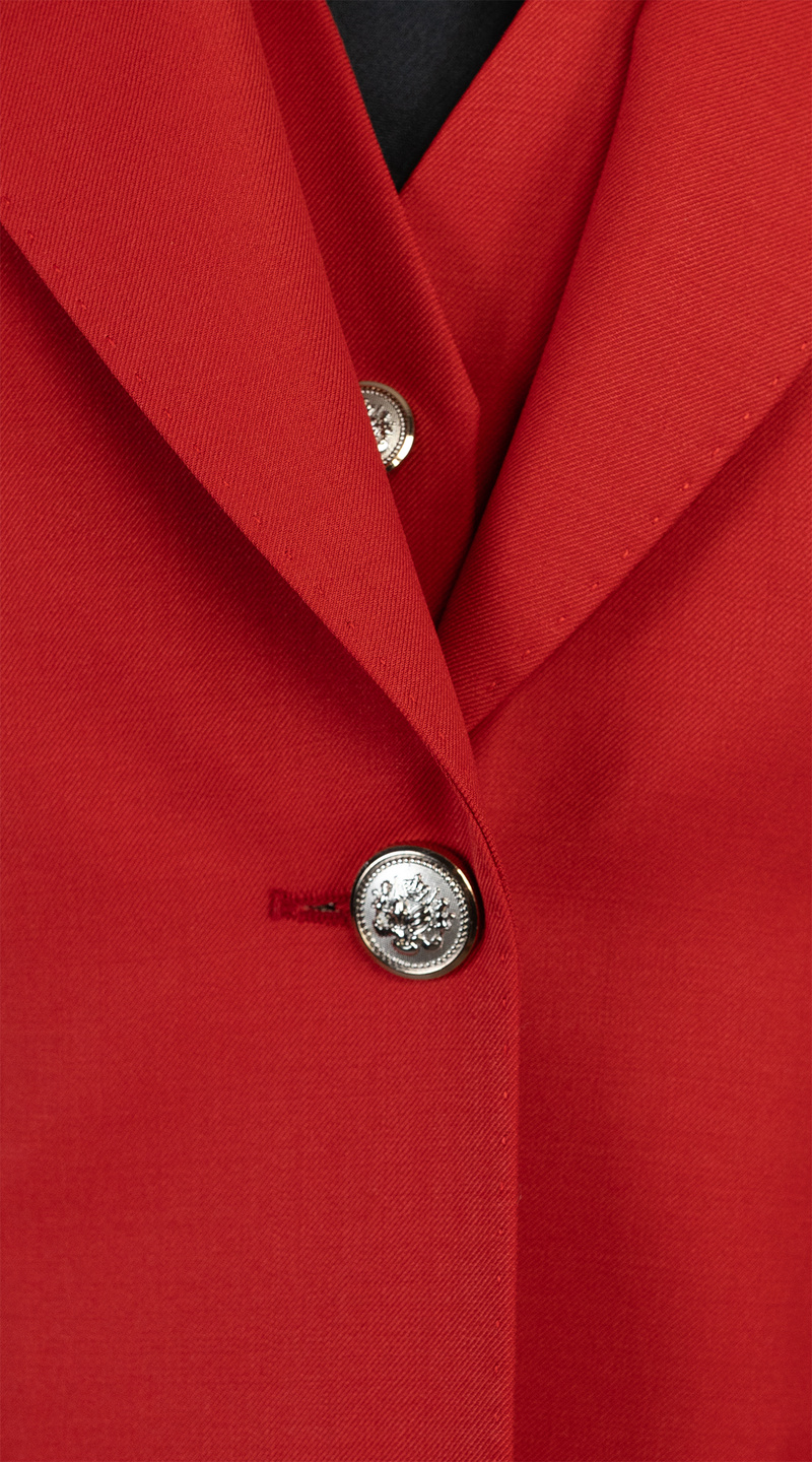 Scarlet Flame Wool Suit