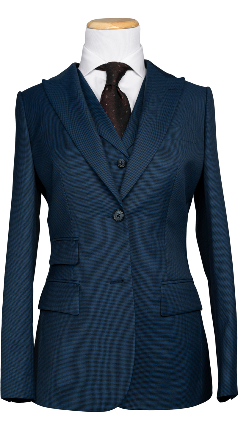 Navy Micro Houndstooth Suit
