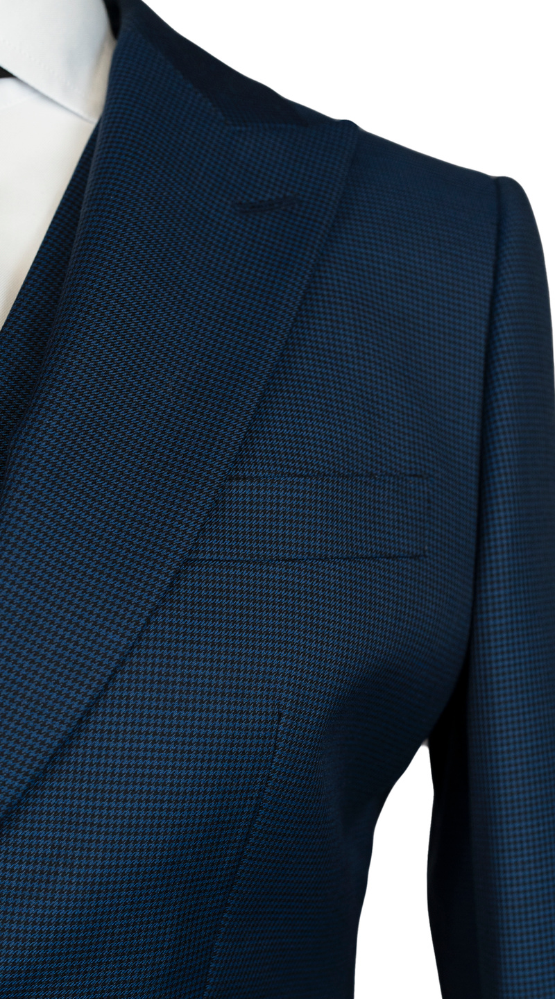 Navy Micro Houndstooth Suit