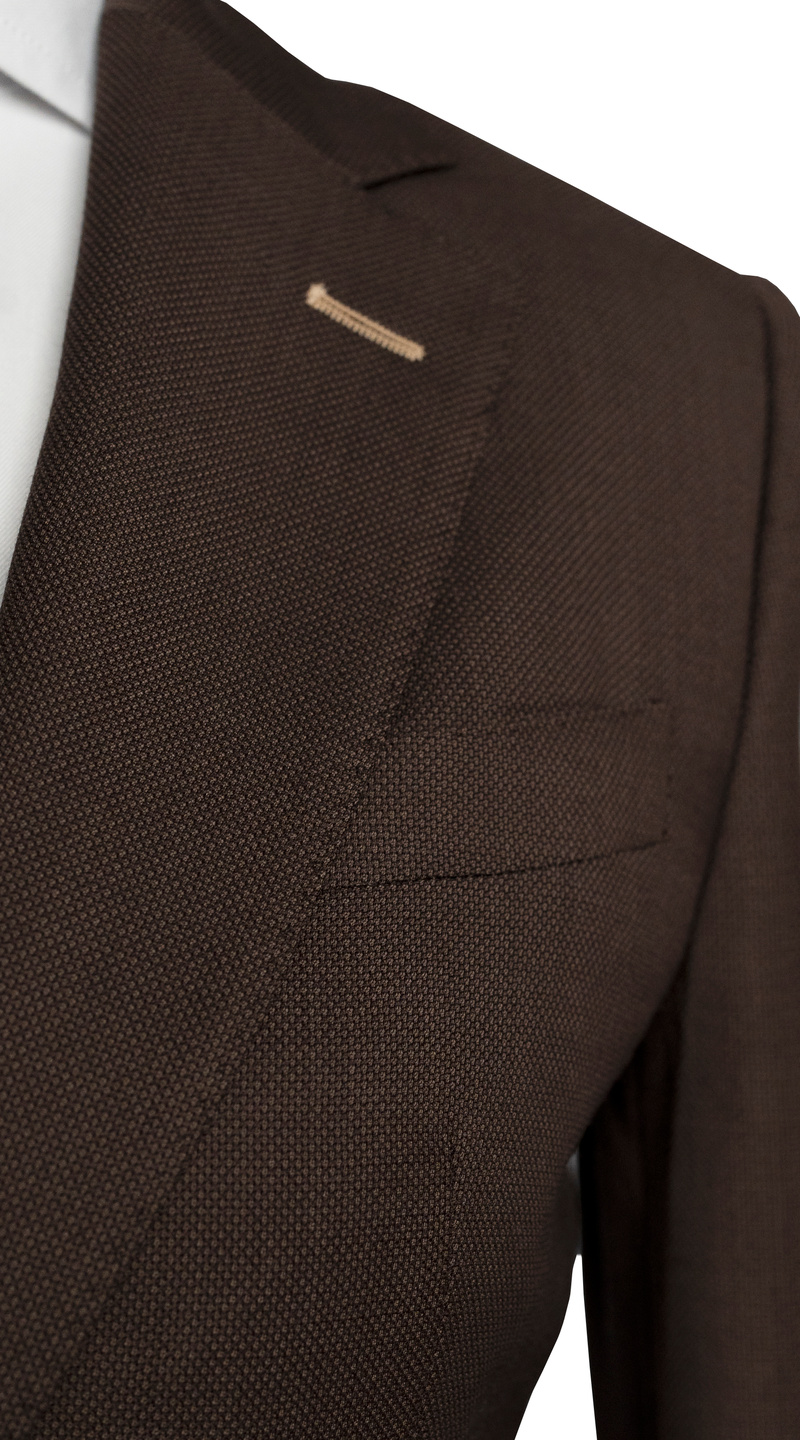 Complet Laine Espresso Brun