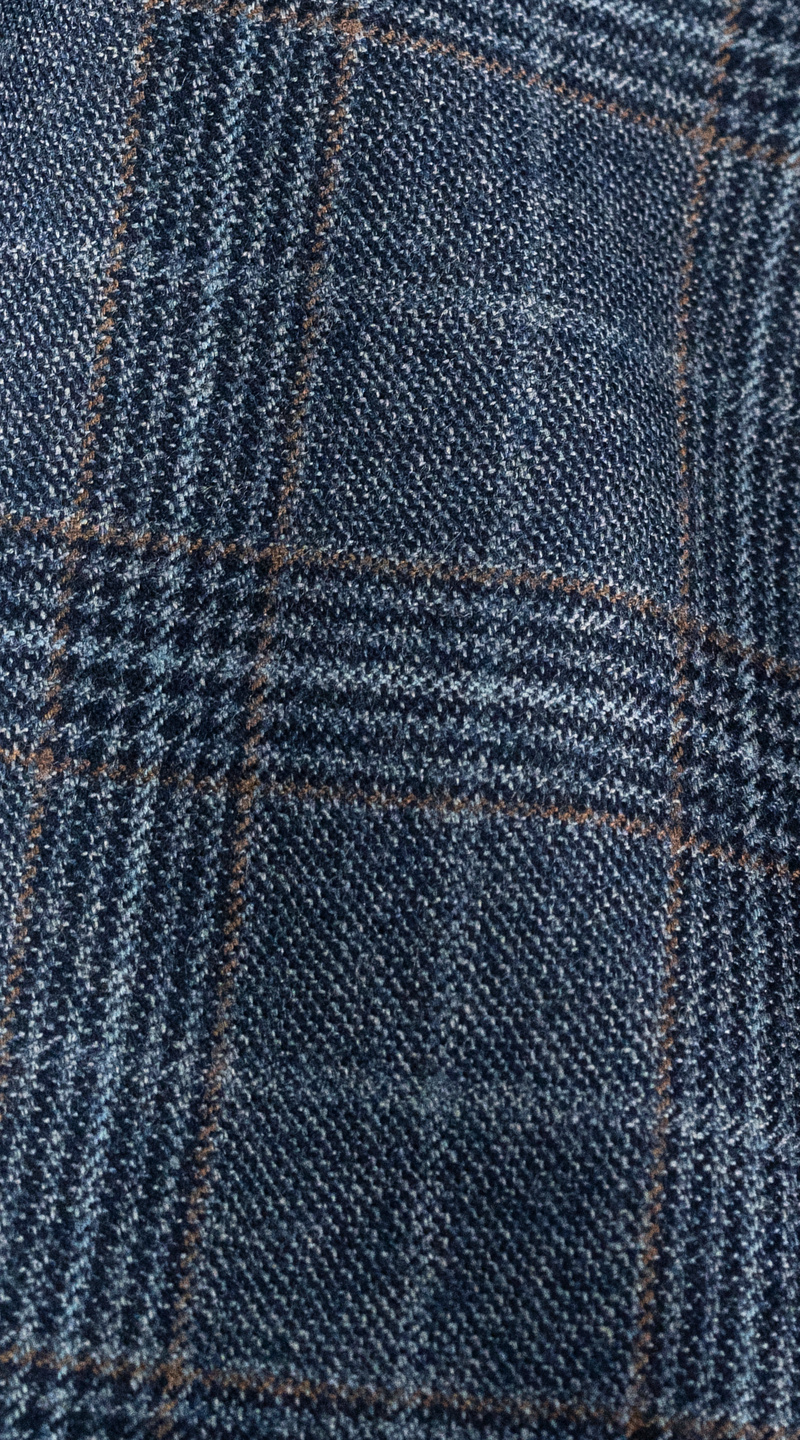 Blue Glen Check Double-Breasted Suit